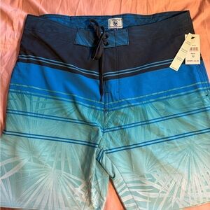 Burnside Tropical Blue and Teal Board Shorts